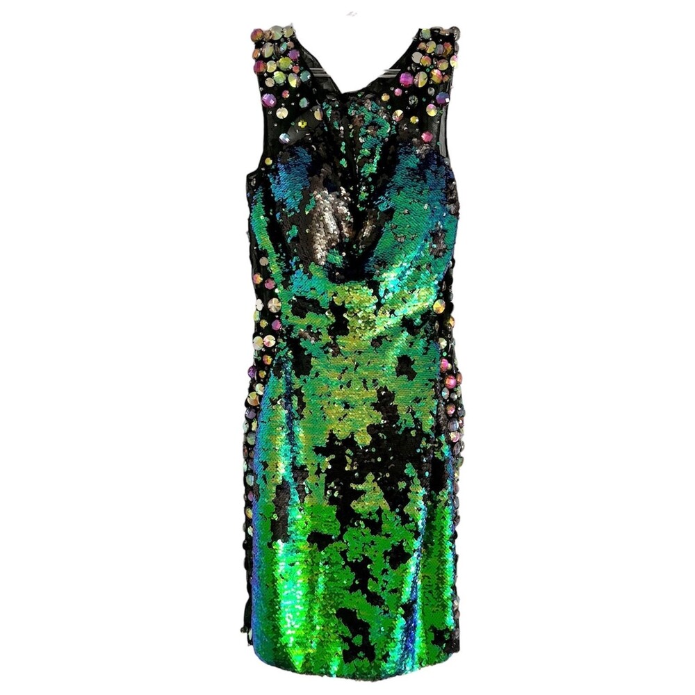 Clarisse Green Beautiful Elegant Sequin cocktail dress